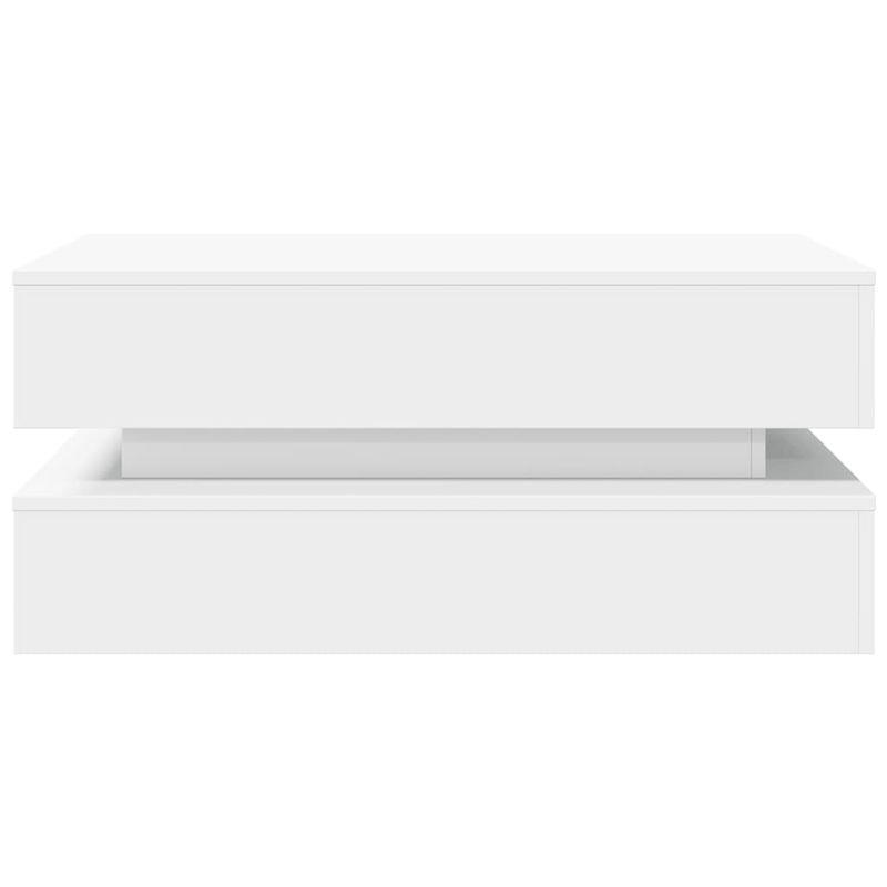 Casa si Gradina - Mobilier - Mese si birouri - Masute de cafea - Masuta de cafea cu lumini LED, alb, 90x50x40 cm - Infinity.ro