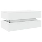 Casa si Gradina - Mobilier - Mese si birouri - Masute de cafea - Masuta de cafea cu lumini LED, alb, 90x50x40 cm - Infinity.ro