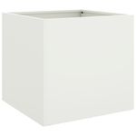 Casa si Gradina - Gradinarit si plante - Plante si ghivece - Ghivece si suporturi - Jardiniera, alb, 42x40x39 cm, otel laminat la rece - Infinity.ro