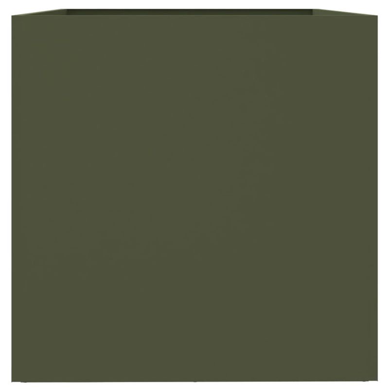 Casa si Gradina - Gradinarit si plante - Plante si ghivece - Ghivece si suporturi - Jardiniera, verde masliniu, 62x47x46 cm, otel laminat la rece - Infinity.ro