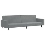 Casa si Gradina - Mobilier - Canapele si coltare - Canapele - Canapea extensibila cu 2 locuri, gri deschis, catifea - Infinity.ro