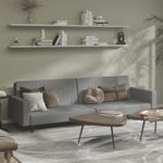 Casa si Gradina - Mobilier - Canapele si coltare - Canapele - Canapea extensibila cu 2 locuri, gri deschis, catifea - Infinity.ro