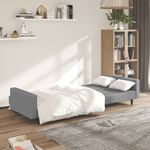 Casa si Gradina - Mobilier - Canapele si coltare - Canapele - Canapea extensibila cu 2 locuri, gri deschis, catifea - Infinity.ro