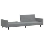 Casa si Gradina - Mobilier - Canapele si coltare - Canapele - Canapea extensibila cu 2 locuri, gri deschis, catifea - Infinity.ro