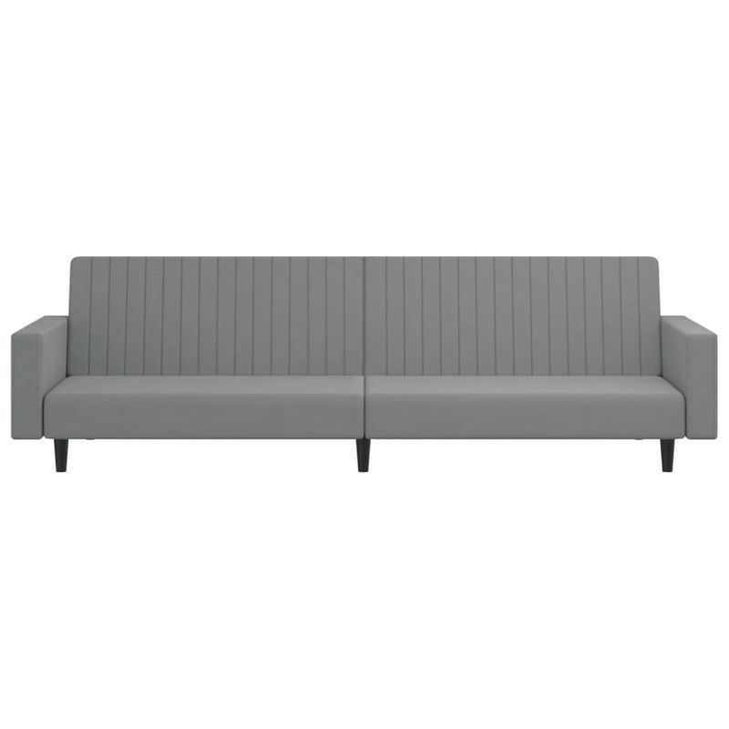 Casa si Gradina - Mobilier - Canapele si coltare - Canapele - Canapea extensibila cu 2 locuri, gri deschis, catifea - Infinity.ro