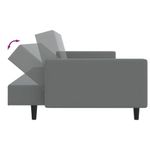 Casa si Gradina - Mobilier - Canapele si coltare - Canapele - Canapea extensibila cu 2 locuri, gri deschis, catifea - Infinity.ro