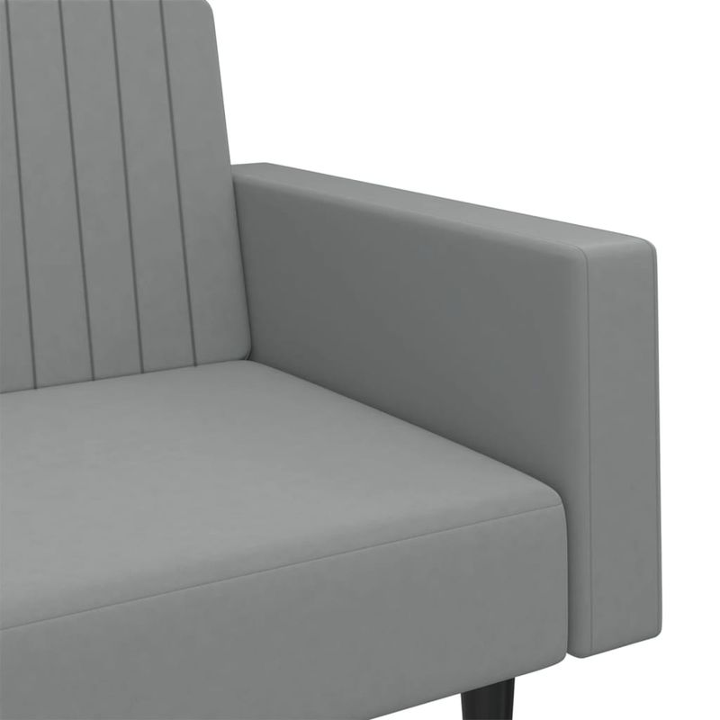 Casa si Gradina - Mobilier - Canapele si coltare - Canapele - Canapea extensibila cu 2 locuri, gri deschis, catifea - Infinity.ro