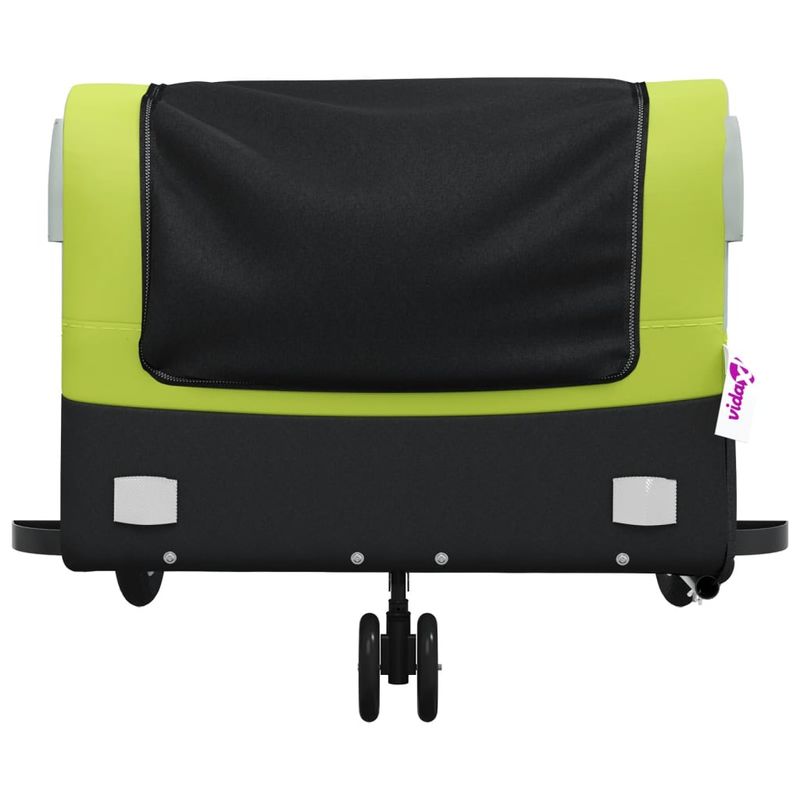 Sport si Outdoor - Ciclism - Accesorii pentru biciclete - Remorci biciclete - Remorca pentru biciclete, negru si verde, 45 kg, fier - Infinity.ro