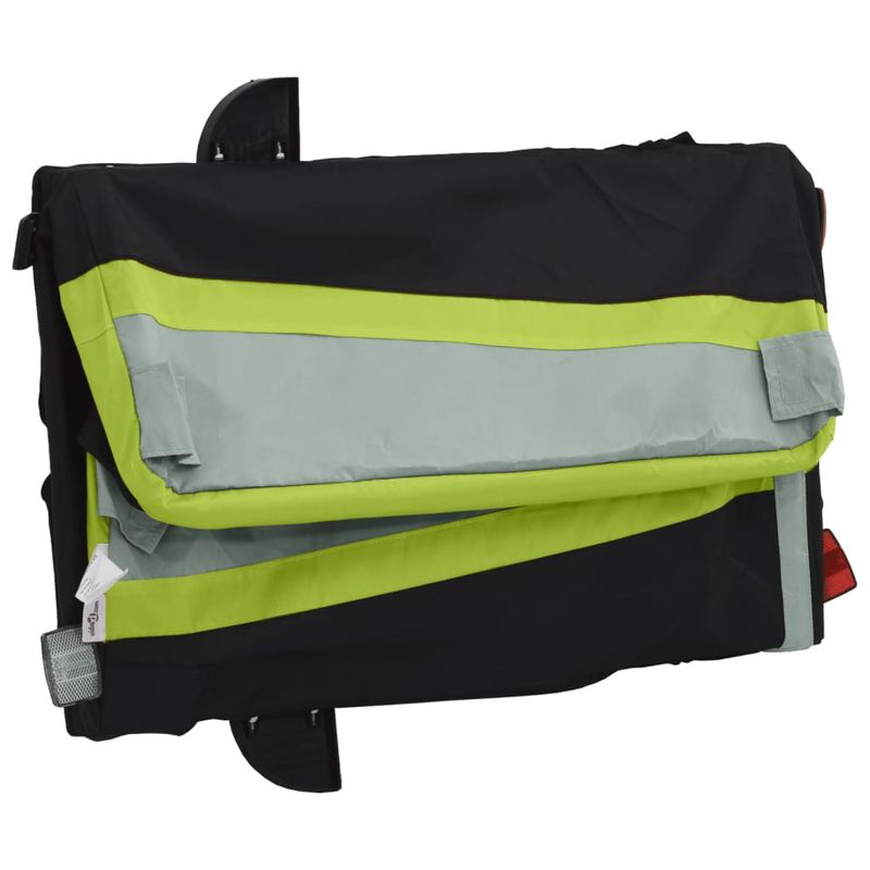 Sport si Outdoor - Ciclism - Accesorii pentru biciclete - Remorci biciclete - Remorca pentru biciclete, negru și verde, 45 kg, fier, mărime 138x69x58 cm - Infinity.ro