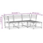 Casa si Gradina - Gradina si terasa - Mobilier exterior - Seturi mobila gradina - Set mobilier relaxare de gradina, 4 piese, alb, lemn masiv pin - Infinity.ro