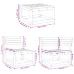 Casa si Gradina - Gradina si terasa - Mobilier exterior - Seturi mobila gradina - Set mobilier relaxare de gradina, 4 piese, alb, lemn masiv pin - Infinity.ro