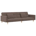 Casa si Gradina - Mobilier - Canapele si coltare - Canapele - Canapea extensibila cu 2 locuri, 2 perne, gri taupe, textil - Infinity.ro