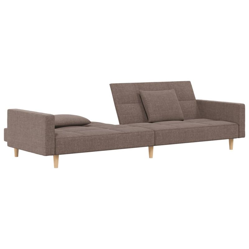 Casa si Gradina - Mobilier - Canapele si coltare - Canapele - Canapea extensibila cu 2 locuri, 2 perne, gri taupe, textil - Infinity.ro