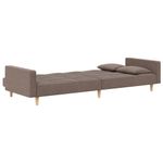 Casa si Gradina - Mobilier - Canapele si coltare - Canapele - Canapea extensibila cu 2 locuri, 2 perne, gri taupe, textil - Infinity.ro