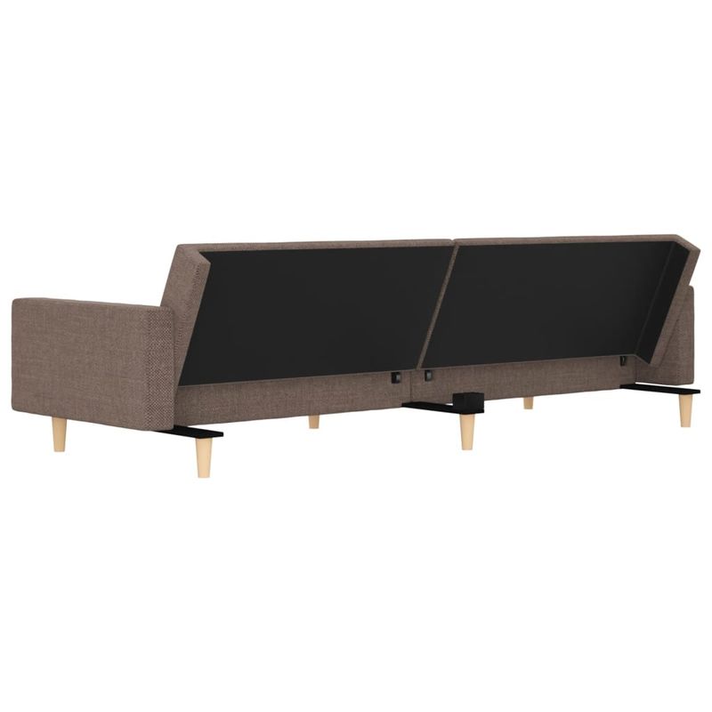 Casa si Gradina - Mobilier - Canapele si coltare - Canapele - Canapea extensibila cu 2 locuri, 2 perne, gri taupe, textil - Infinity.ro