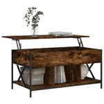 Casa si Gradina - Mobilier - Mese si birouri - Masute de cafea - Masuta de cafea stejar fumuriu 100x55x50cm lemn prelucrat/metal - Infinity.ro