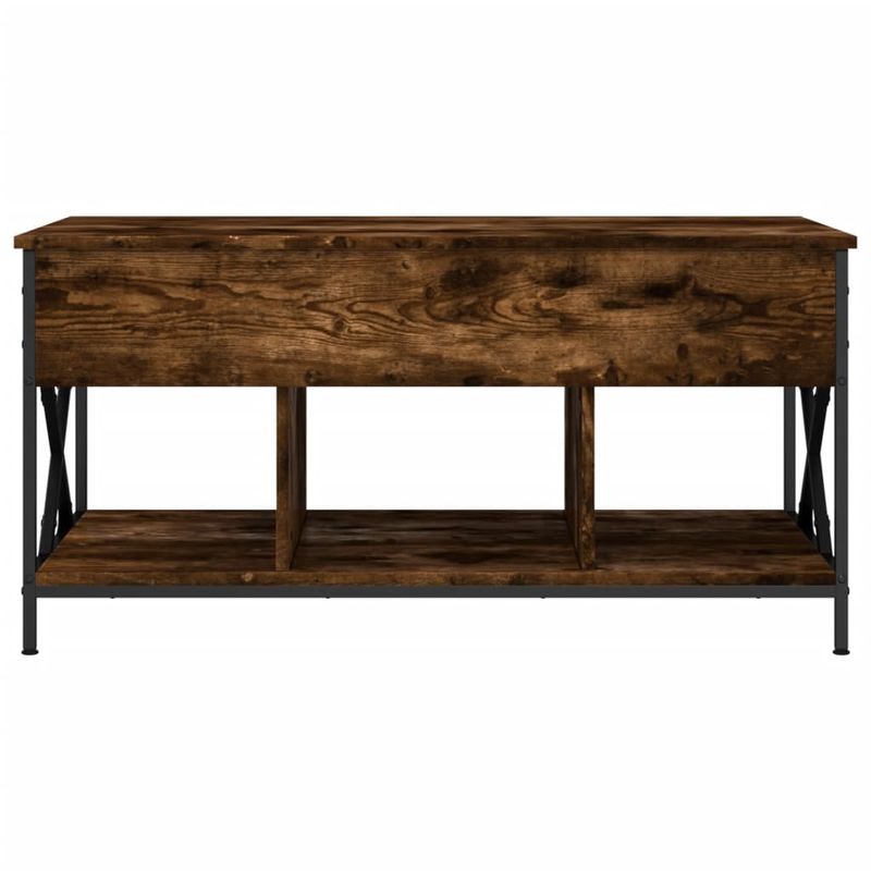 Casa si Gradina - Mobilier - Mese si birouri - Masute de cafea - Masuta de cafea stejar fumuriu 100x55x50cm lemn prelucrat/metal - Infinity.ro