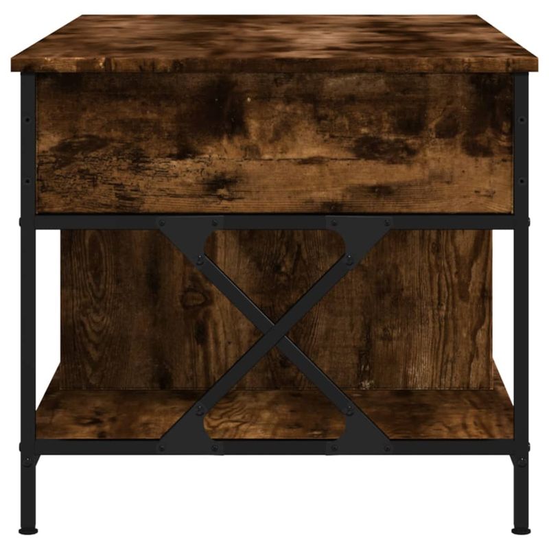 Casa si Gradina - Mobilier - Mese si birouri - Masute de cafea - Masuta de cafea stejar fumuriu 100x55x50cm lemn prelucrat/metal - Infinity.ro