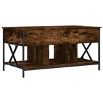 Casa si Gradina - Mobilier - Mese si birouri - Masute de cafea - Masuta de cafea stejar fumuriu 100x55x50cm lemn prelucrat/metal - Infinity.ro