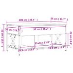 Casa si Gradina - Mobilier - Mese si birouri - Masute de cafea - Masuta de cafea stejar fumuriu 100x55x50cm lemn prelucrat/metal - Infinity.ro