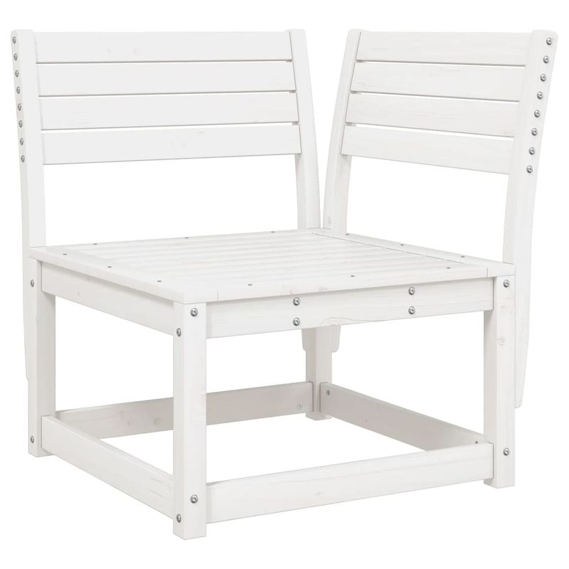 Casa si Gradina - Gradina si terasa - Mobilier exterior - Seturi mobila gradina - Set canapea de gradina, 3 piese, alb, lemn masiv de pin - Infinity.ro