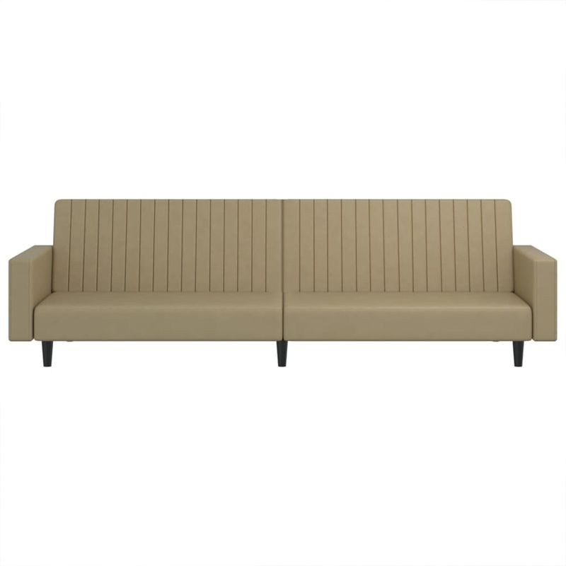 Casa si Gradina - Mobilier - Canapele si coltare - Canapele - Canapea extensibila cu 2 locuri, cappuccino, piele ecologica, model cu cotieră" - Infinity.ro