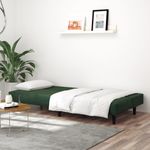 Casa si Gradina - Mobilier - Canapele si coltare - Canapele - Canapea extensibila cu 2 locuri, verde inchis, catifea - Infinity.ro