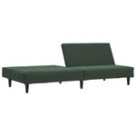 Casa si Gradina - Mobilier - Canapele si coltare - Canapele - Canapea extensibila cu 2 locuri, verde inchis, catifea - Infinity.ro