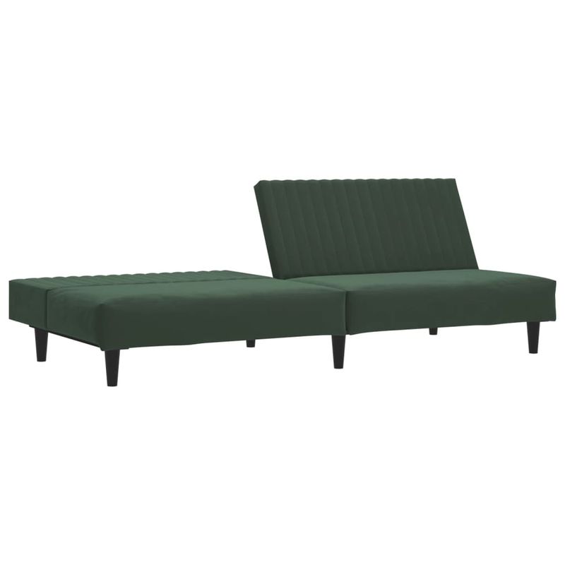 Casa si Gradina - Mobilier - Canapele si coltare - Canapele - Canapea extensibila cu 2 locuri, verde inchis, catifea - Infinity.ro