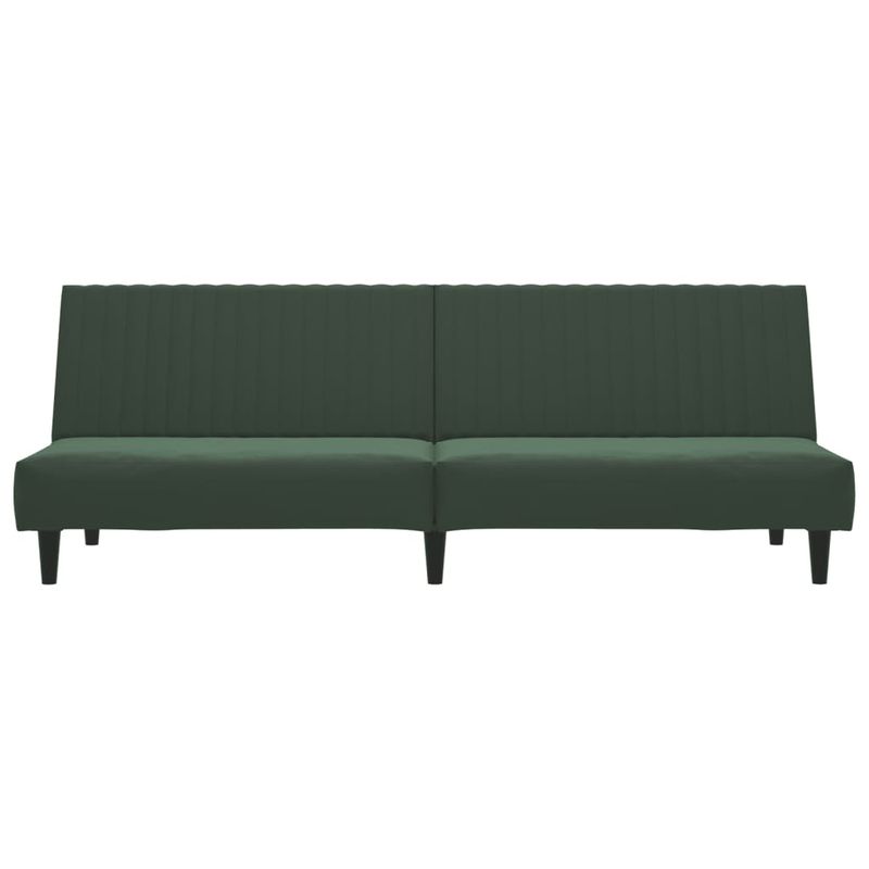 Casa si Gradina - Mobilier - Canapele si coltare - Canapele - Canapea extensibila cu 2 locuri, verde inchis, catifea - Infinity.ro