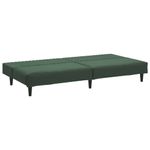 Casa si Gradina - Mobilier - Canapele si coltare - Canapele - Canapea extensibila cu 2 locuri, verde inchis, catifea - Infinity.ro