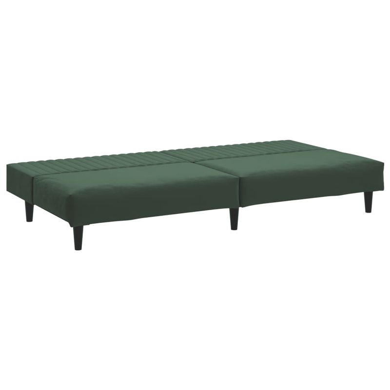 Casa si Gradina - Mobilier - Canapele si coltare - Canapele - Canapea extensibila cu 2 locuri, verde inchis, catifea - Infinity.ro