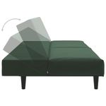 Casa si Gradina - Mobilier - Canapele si coltare - Canapele - Canapea extensibila cu 2 locuri, verde inchis, catifea - Infinity.ro