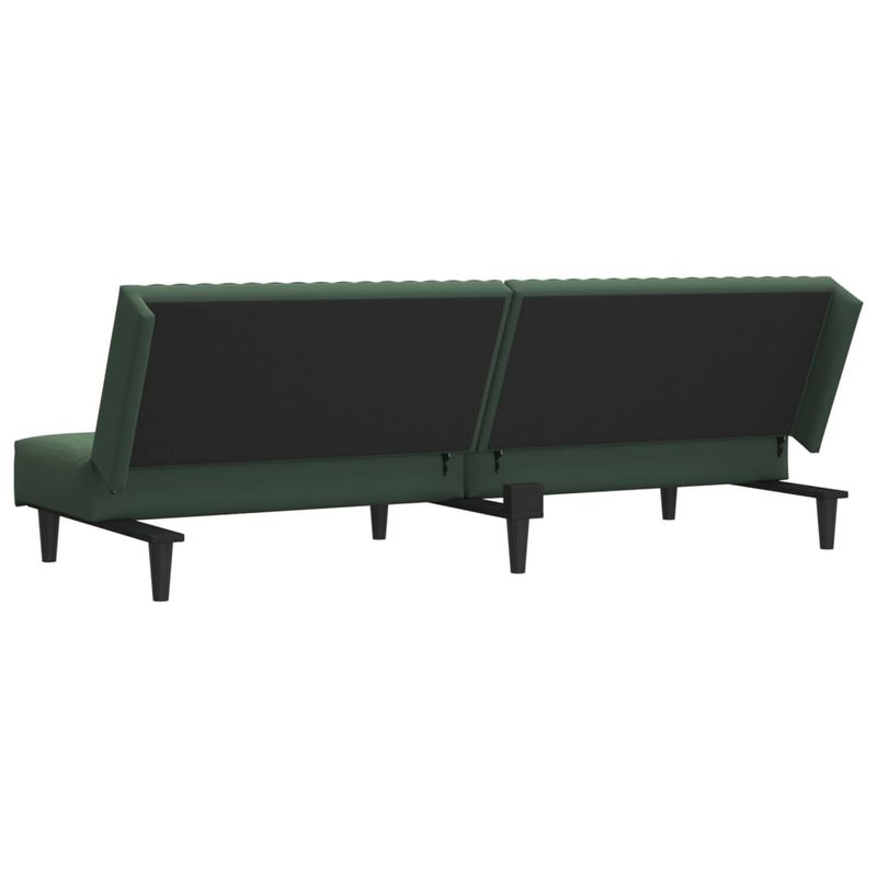 Casa si Gradina - Mobilier - Canapele si coltare - Canapele - Canapea extensibila cu 2 locuri, verde inchis, catifea - Infinity.ro