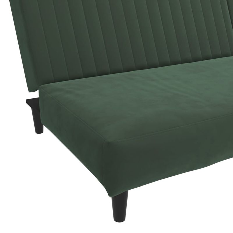 Casa si Gradina - Mobilier - Canapele si coltare - Canapele - Canapea extensibila cu 2 locuri, verde inchis, catifea - Infinity.ro