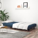 Casa si Gradina - Mobilier - Canapele si coltare - Canapele - Canapea extensibila cu 2 locuri, albastru, catifea - Infinity.ro