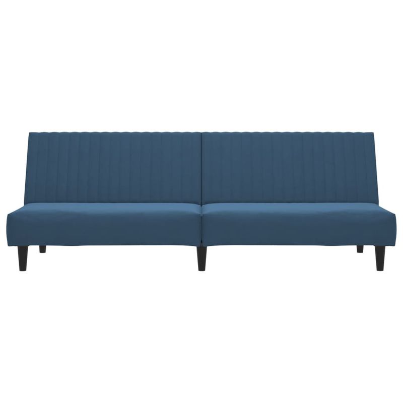 Casa si Gradina - Mobilier - Canapele si coltare - Canapele - Canapea extensibila cu 2 locuri, albastru, catifea - Infinity.ro