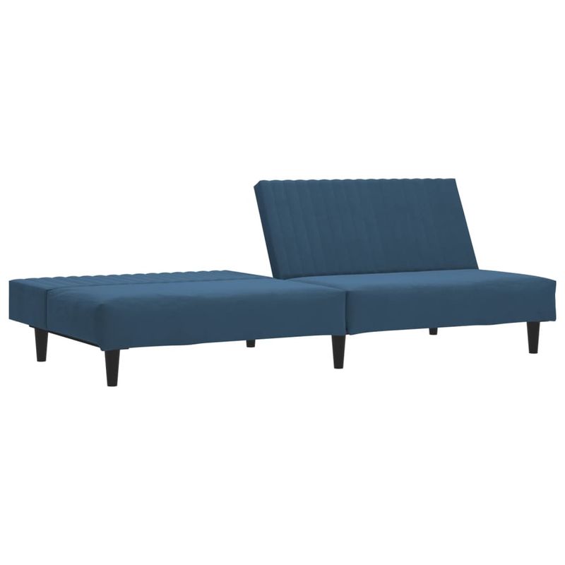 Casa si Gradina - Mobilier - Canapele si coltare - Canapele - Canapea extensibila cu 2 locuri, albastru, catifea - Infinity.ro