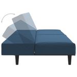 Casa si Gradina - Mobilier - Canapele si coltare - Canapele - Canapea extensibila cu 2 locuri, albastru, catifea - Infinity.ro