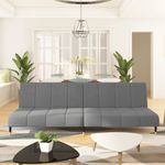 Casa si Gradina - Mobilier - Canapele si coltare - Canapele - Canapea extensibila cu 2 locuri, gri deschis, catifea - Infinity.ro