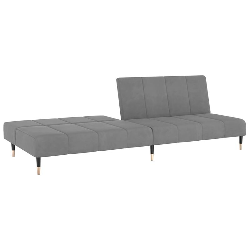 Casa si Gradina - Mobilier - Canapele si coltare - Canapele - Canapea extensibila cu 2 locuri, gri deschis, catifea - Infinity.ro