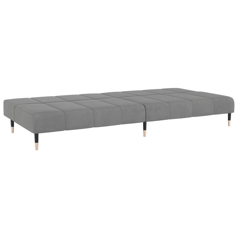 Casa si Gradina - Mobilier - Canapele si coltare - Canapele - Canapea extensibila cu 2 locuri, gri deschis, catifea - Infinity.ro
