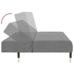 Casa si Gradina - Mobilier - Canapele si coltare - Canapele - Canapea extensibila cu 2 locuri, gri deschis, catifea - Infinity.ro