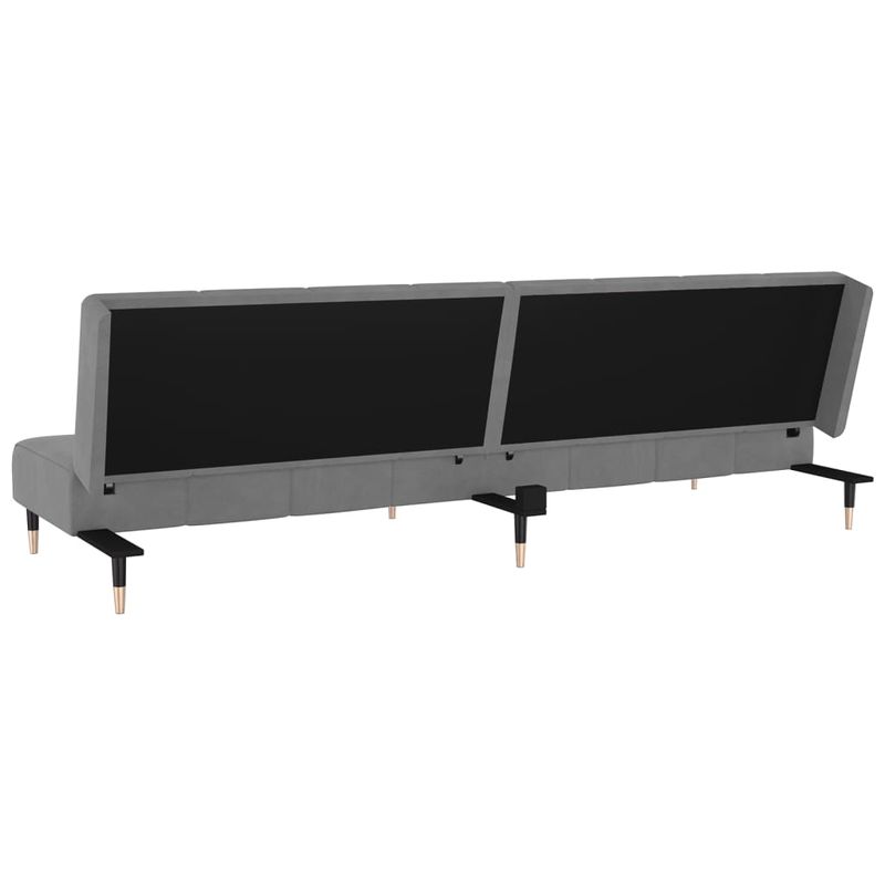 Casa si Gradina - Mobilier - Canapele si coltare - Canapele - Canapea extensibila cu 2 locuri, gri deschis, catifea - Infinity.ro