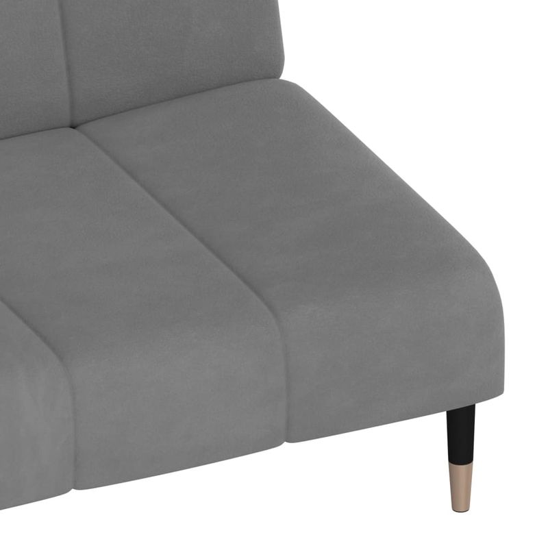 Casa si Gradina - Mobilier - Canapele si coltare - Canapele - Canapea extensibila cu 2 locuri, gri deschis, catifea - Infinity.ro