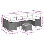 Casa si Gradina - Gradina si terasa - Mobilier exterior - Seturi mobila gradina - Set canapele de gradina, 8 piese, cu perne, bej, poliratan - Infinity.ro