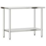 Casa si Gradina - Mobilier - Comode si corpuri - Corpuri bucatarie - Masa bucatarie cu raft superior, 110x55x120 cm, otel inoxidabil - Infinity.ro