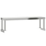 Casa si Gradina - Mobilier - Comode si corpuri - Corpuri bucatarie - Masa bucatarie cu raft superior, 110x55x120 cm, otel inoxidabil - Infinity.ro