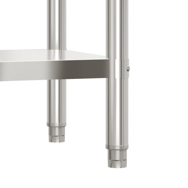 Casa si Gradina - Mobilier - Comode si corpuri - Corpuri bucatarie - Masa bucatarie cu raft superior, 110x55x120 cm, otel inoxidabil - Infinity.ro