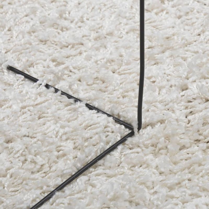 Casa si Gradina - Textile si covoare - Covoare - Covoare casa - Covor pufos modern, fir lung, crem, Ø 100 cm - Infinity.ro